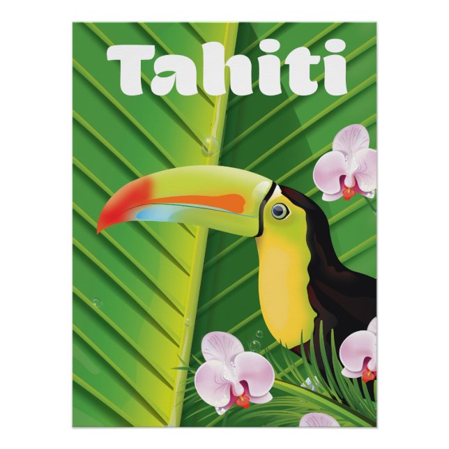 Póster Tahití Toucan (Anverso)