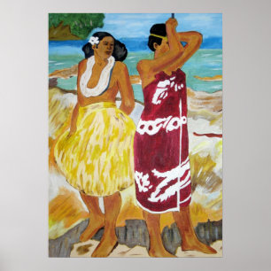 Póster Tahitian Women Print