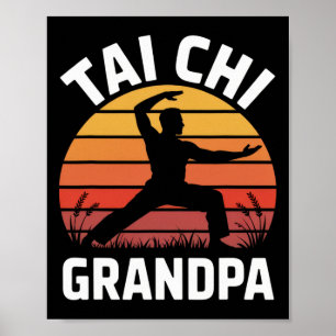 Póster Tai Chi Abuelo Fitness Senior Yoga Lance Salud