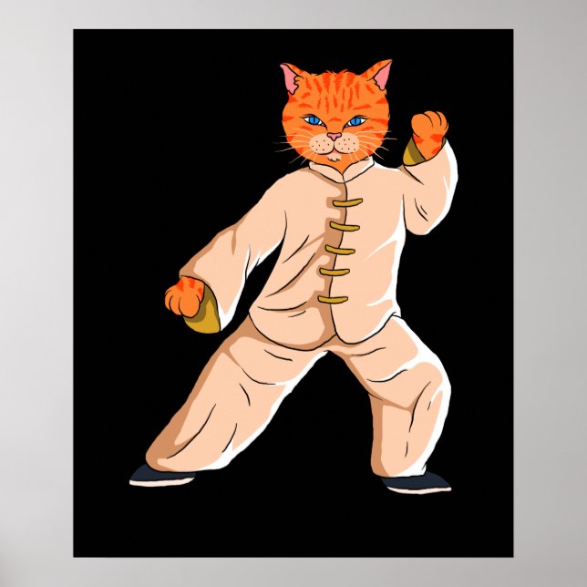 Póster Tai Chi Instructor Tai Chi Cat (Frente)