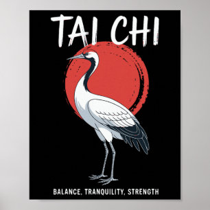 Póster Tai Chi Qigong Grulla Artes Marciales Yoga Meditac
