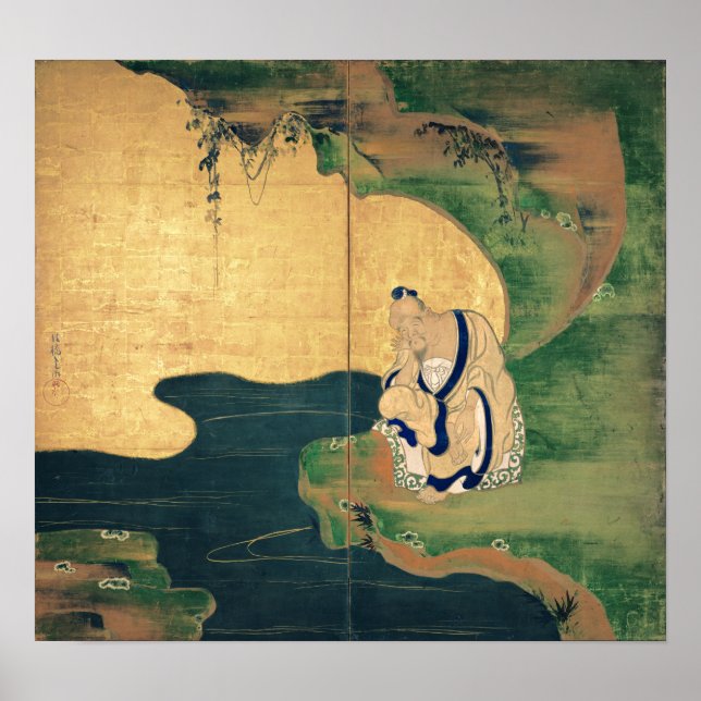 Póster Tai Gong Wang por Ogata Korin (Frente)