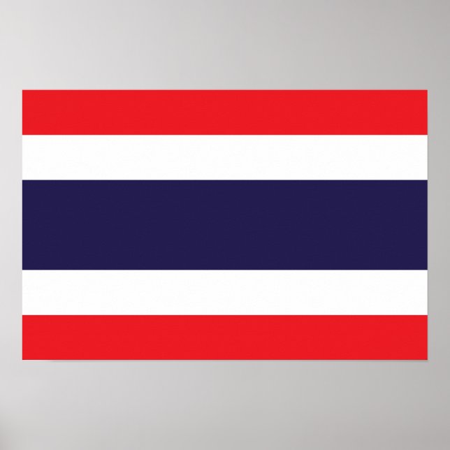 Póster Tailandia: Bandera tailandesa (Frente)