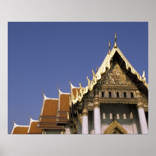 Póster Tailandia, Bangkok. El sol de la mañana se refleja (Frente)