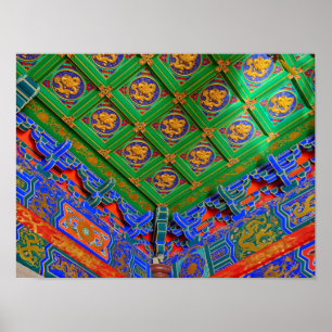 Póster Tailandia, Bangkok Templo Dragon