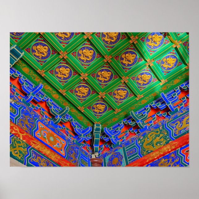 Póster Tailandia, Bangkok | Templo Dragon (Frente)