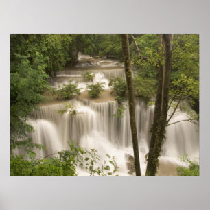 Póster Tailandia, cascada de Huai Mae Khamin