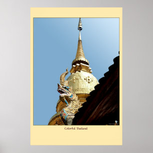 Póster Tailandia colorida