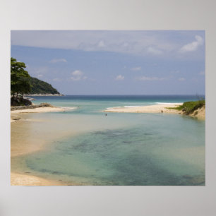 Póster Tailandia, Phuket, playa de Nai Harn.