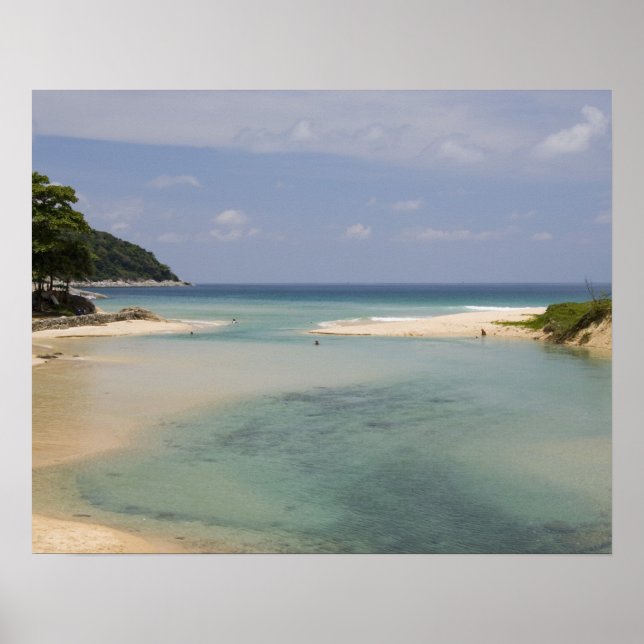Póster Tailandia, Phuket, playa Nai Harn. (Frente)
