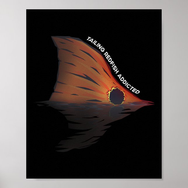 Póster Tailing Redfish Fishing Joke Redfishing Red Drum F (Frente)