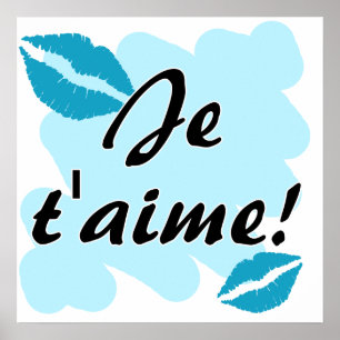 Póster ¡T'aime de Je! - Francés te amo