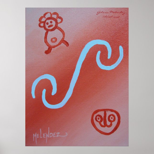 Póster Taino Jeroglificos (Frente)