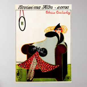 Póster TAIS TALIZHY 1917 Anuncio clásico italiano de pelí