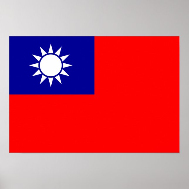Póster Taiwan Flag (Frente)
