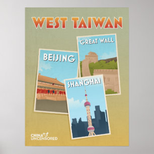 Póster Taiwán occidental: Poster de tarjetas 18" x 24"