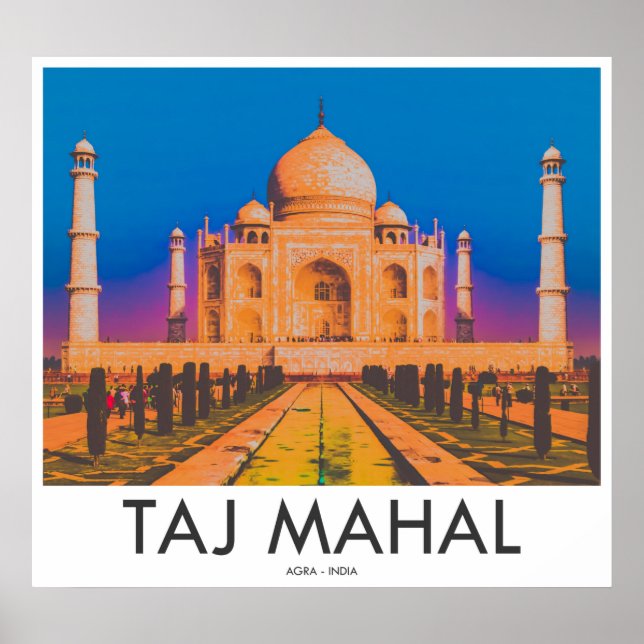 Póster Taj Mahal, Agra, India (Frente)