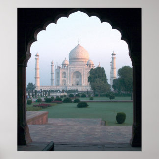 Póster Taj Mahal al amanecer