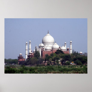 Póster taj mahal distante