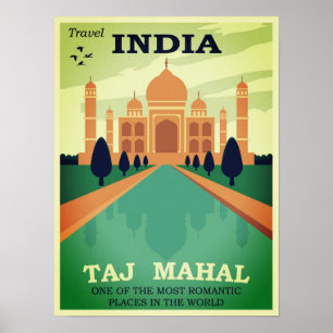 Póster Taj Mahal India