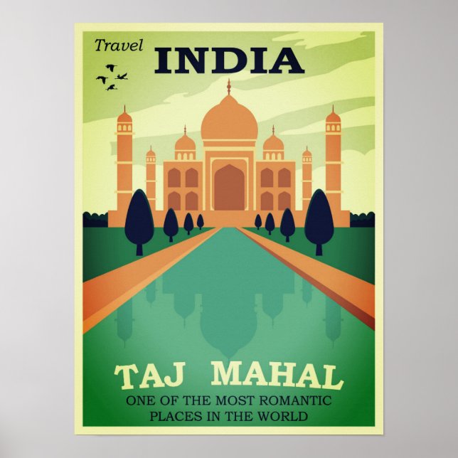 Póster Taj Mahal India (Frente)