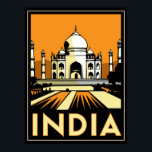 Póster taj mahal india art deco retro viajar vintage<br><div class="desc"></div>