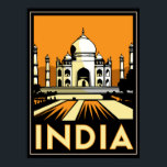 Póster taj mahal india art deco retro viajar vintage<br><div class="desc"></div>