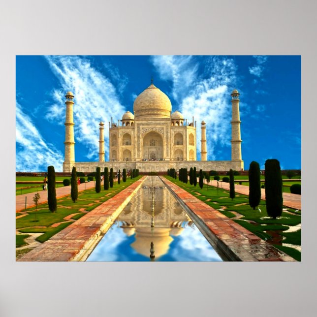 Póster Taj Mahal, las casas más bonitas del mundo (Frente)
