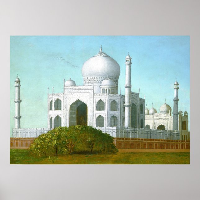 Póster Taj Mahal, Poster del Bella Artes de campo de Eras (Frente)