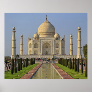 Póster Taj Mahal, un mausoleo ubicado en Agra, India, 2