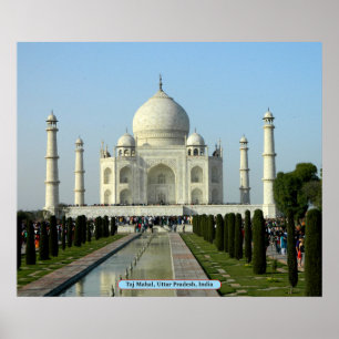 Póster Taj Mahal, Uttar Pradesh, India