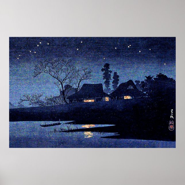 Póster Takahashi - Noche estrellada, pintura famosa (Frente)