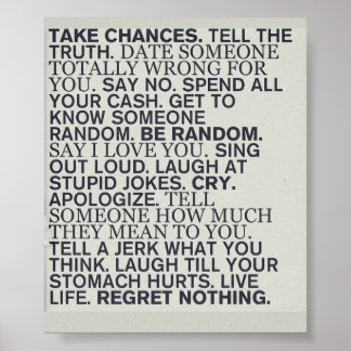 Póster Take Chances Poster