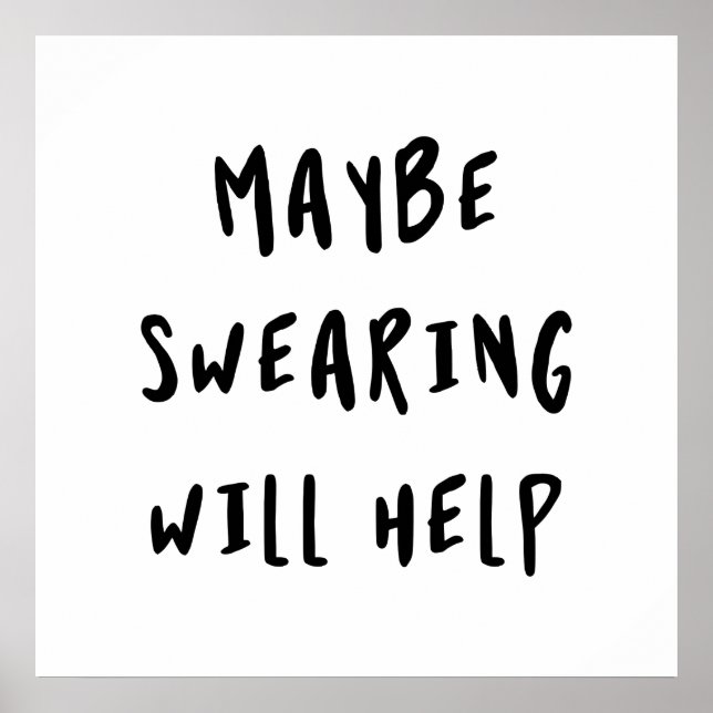 Póster Tal vez el juramento ayude (Frente)