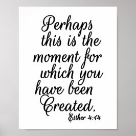 Póster Tal vez este sea el momento de imprimir Esther