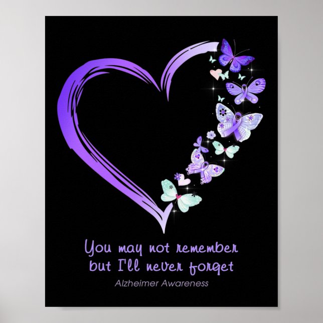 Póster Tal vez no te acuerdes, pero nunca olvidaré Alzhei (Frente)