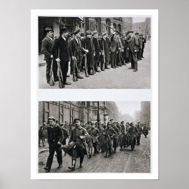 Póster Taladro de rifa de los espartacistas (arriba) revo (Frente)