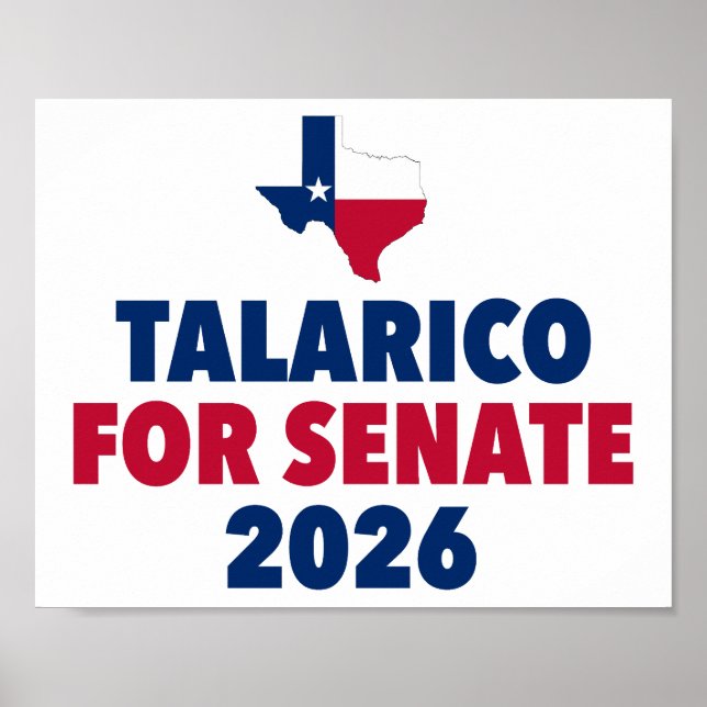 Póster Talarico para Senado Elección Texas 2026 (Frente)