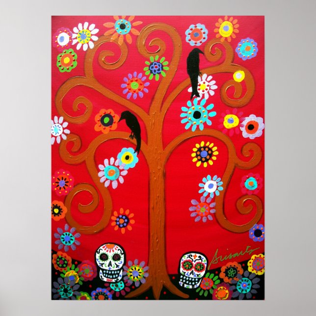 Póster talavera cráneo DIA DE LOS MUERTOS (Frente)