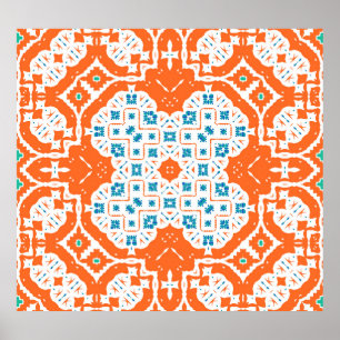 Póster Talavera mexicana: Cerámica antigua sin soldadura