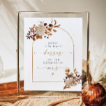 Póster TALIA Boho cae cuántos besos ducha de novias<br><div class="desc">Este signo de juego de besos para la ducha de novia mrs incluye un arco bohemio,  flores de tonos de tierra acuarela y un elegante tipo de letra manuscrita con un divertido color de acento de terracota. Este poster es la adición perfecta a su celebración de boho o otoño.</div>