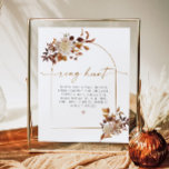 Póster TALIA Boho Terracotta Arch Ring Hunt Bridal Shower<br><div class="desc">Este cartel de juego de caza de novias incluye un arco bohemio,  flores de color tierra acuático y un elegante guión manuscrito con un divertido color de acento de terracota. Este poster es la adición perfecta a su celebración de boho o otoño.</div>