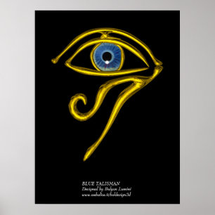 PÓSTER TALISMAN AZUL / ORO HORUS OJO