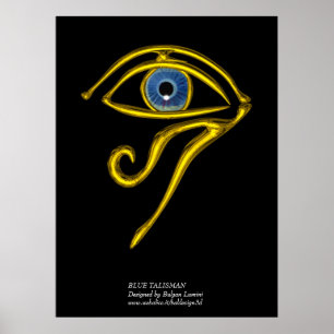 PÓSTER TALISMAN AZUL / ORO HORUS OJO