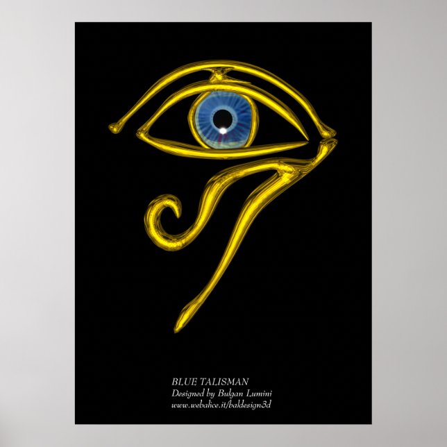 PÓSTER TALISMAN AZUL / ORO HORUS OJO (Frente)
