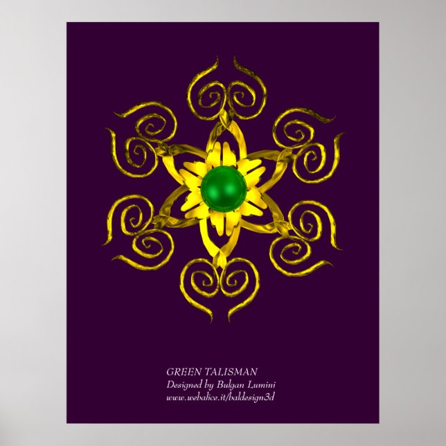 Póster TALISMAN VERDE, morado (Frente)