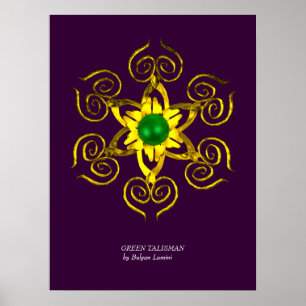 Póster TALISMÁN VERDE, morado
