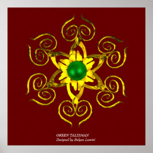 Póster TALISMÁN VERDE,rojo