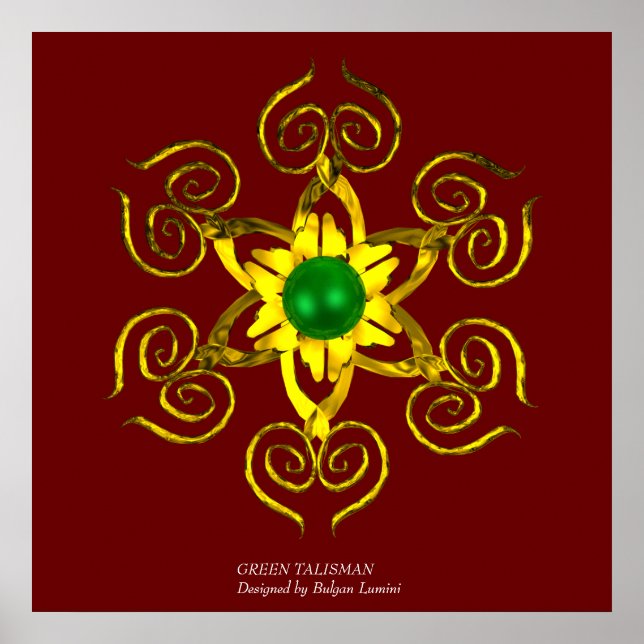 Póster TALISMÁN VERDE,rojo (Frente)