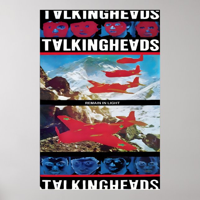 Póster Talking Heads 1980 Remain in Light US Promo Poster (Frente)